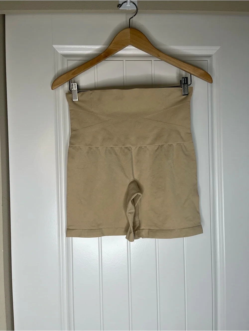 Esa Liang Shapewear Shorts Womens 2XL Tummy Control Compression Nude Beige NEW